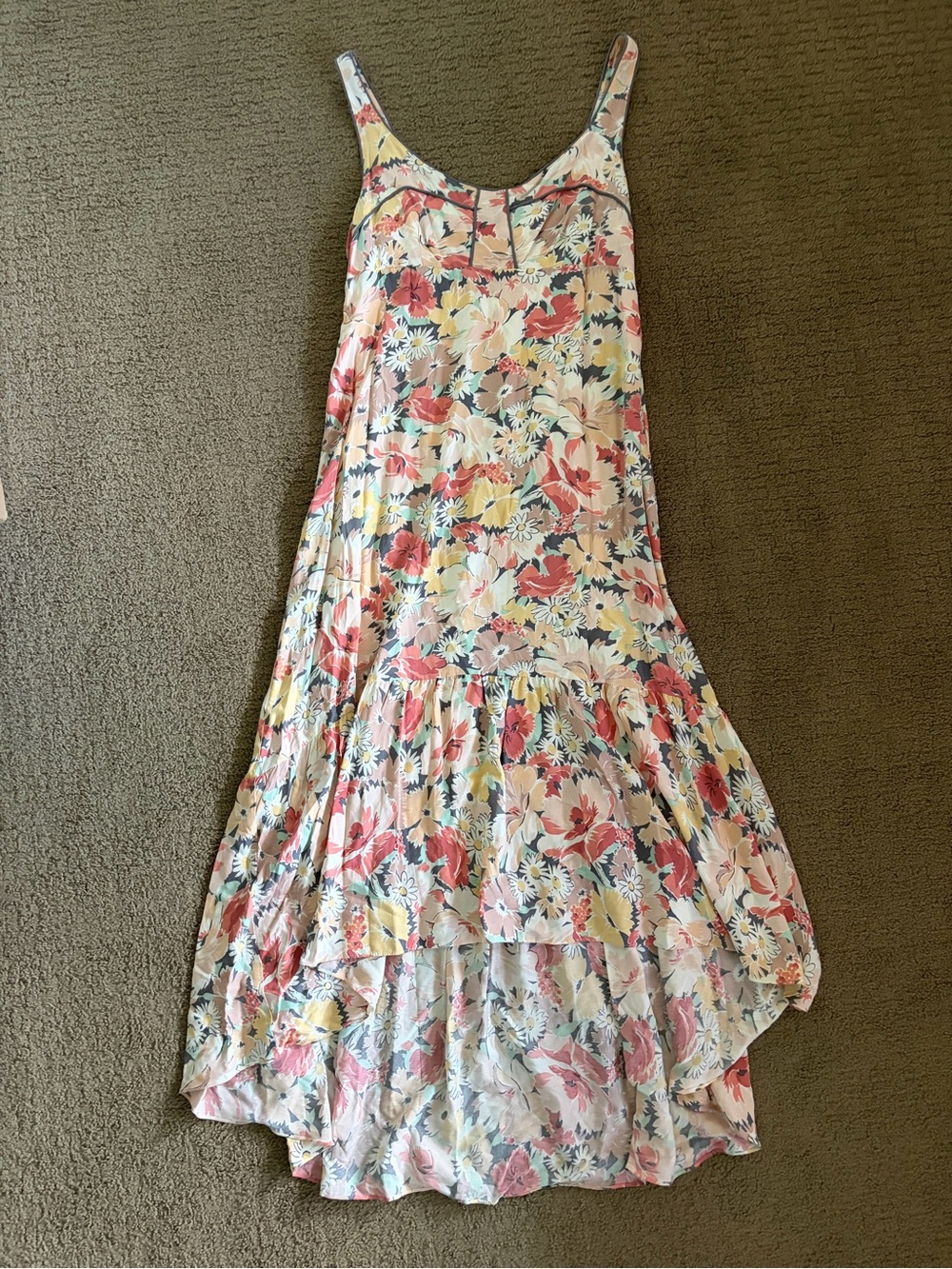 LC Lauren Conrad Floral High-Low Sundress in Pink, Yellow & White